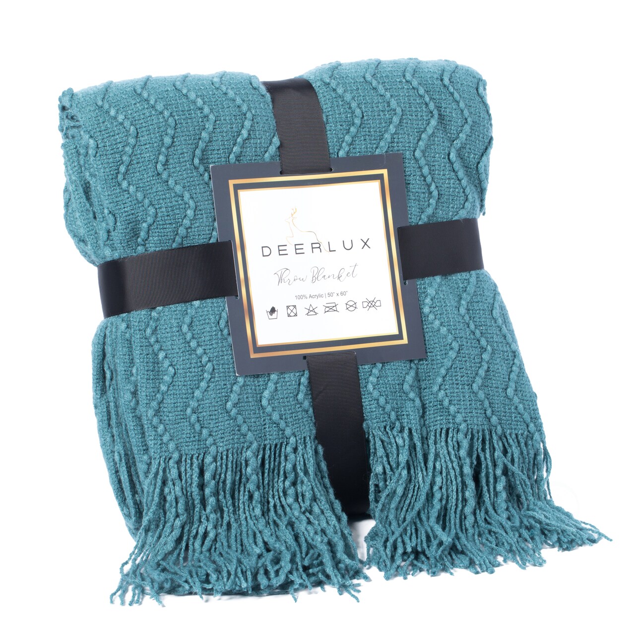 Decorative Throw Blanket - 50x60in Soft Knit with Delightful Fringe Edges for a Sophisticated and Cozy Touch to Your Living Space Lightweight, Breathable, Easy Care, Versatile, All-Season, Ideal for Lounging, Gifting